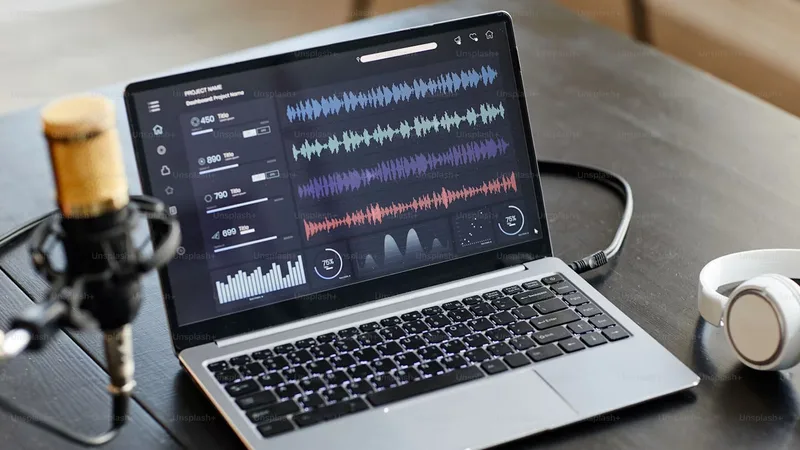 Computadora ara creación de música.